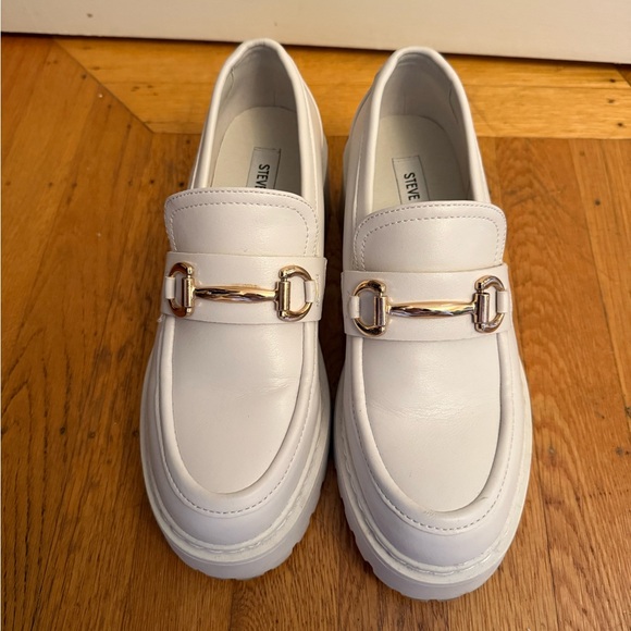 Steve Madden White Loafers - Picture 1 of 5